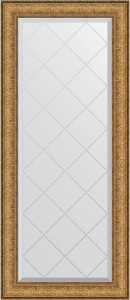 BY 4051 Зеркало с гравировкой в багетной раме - медный эльдорадо 73 mm EVOFORM Exclusive-G