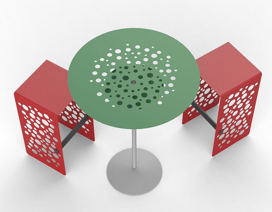 Высокий круглый стол для общественных мест из листового металла CITYSì Levante ARCH-00137704 - Вид №3