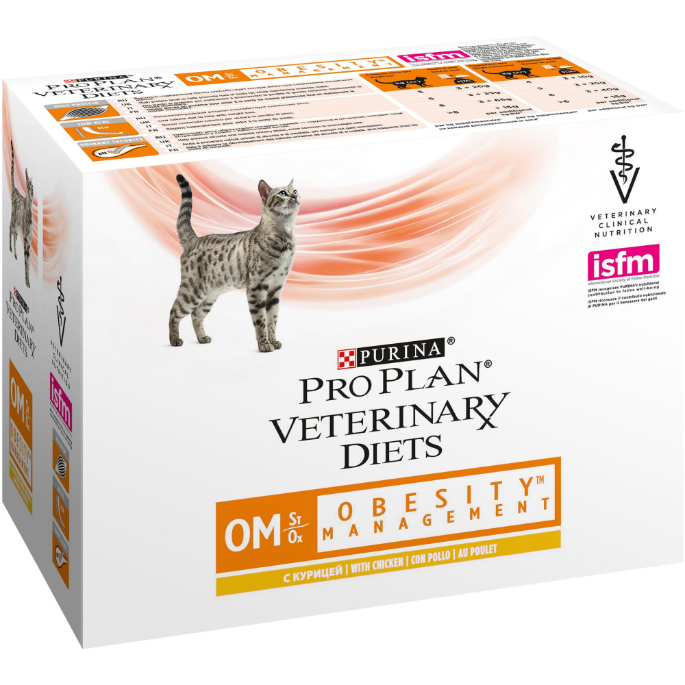 ПР0039976 Корм для кошек Veterinary Diets OM St/Ox для снижения избыточной массы тела, курица пауч 85г Pro Plan  - Вид №11