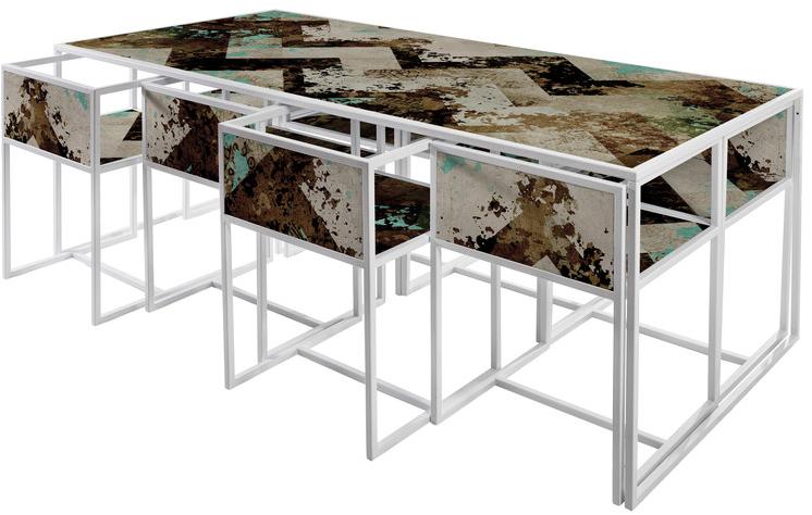 MOMENTI Прямоугольный стол из крашеного металла Crazy home furniture - square collection sun-id-1489090 - Вид №1