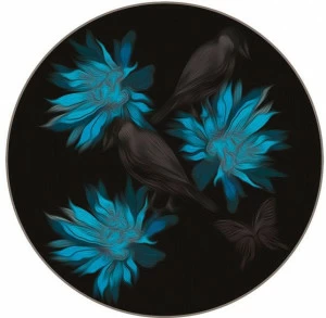 YO2 Круглый полиамидный ковер с цветочным рисунком Picnic days