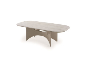 Прямоугольный стол из мрамора и дерева