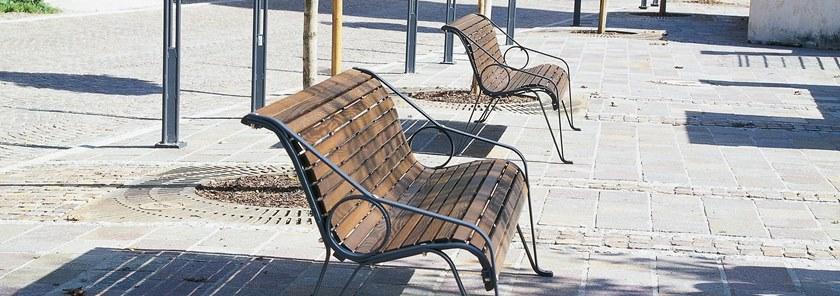 Euroform W Скамья из дерева с подлокотниками со спинкой sun-id-1391600 - Вид №3