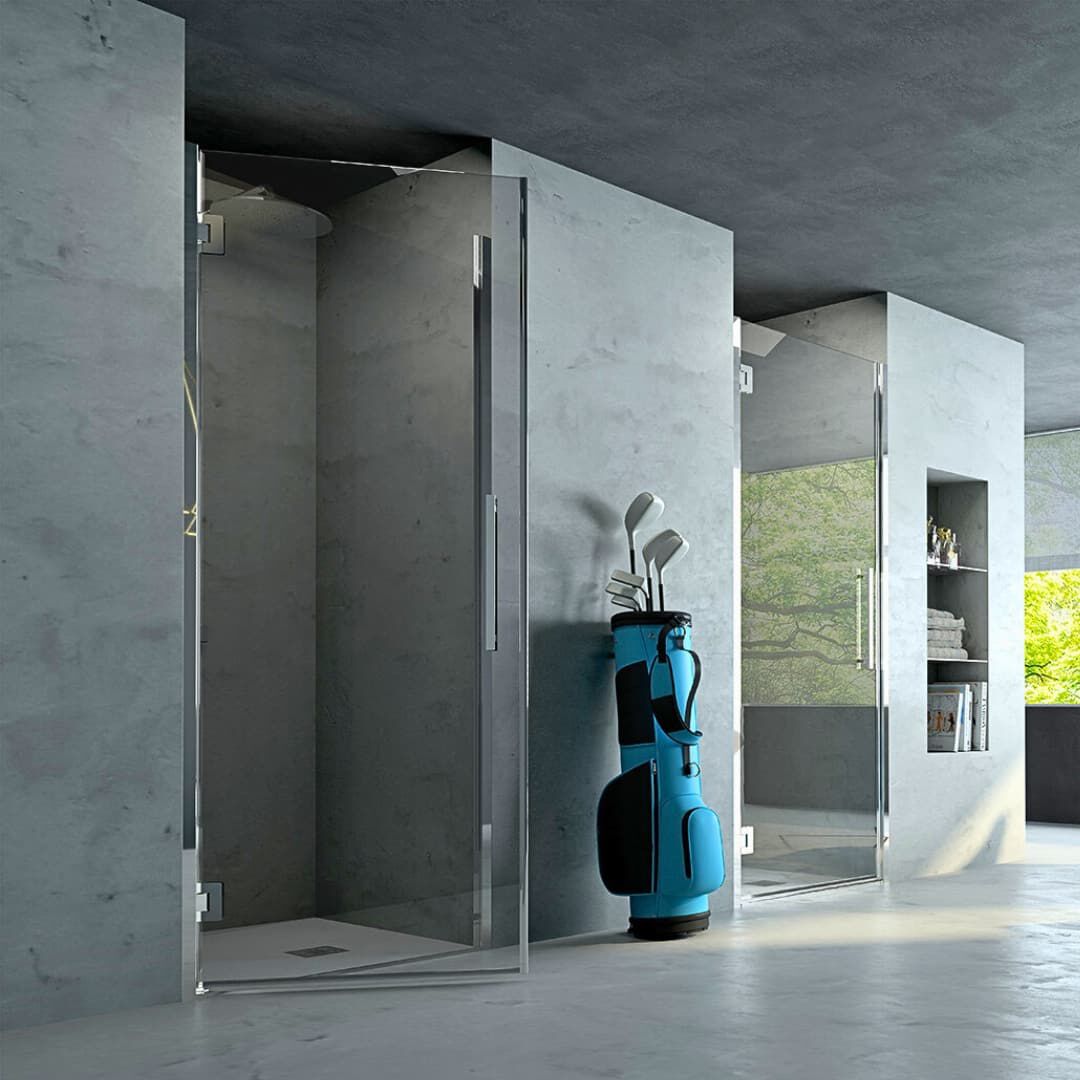 Стальная и стеклянная нишевая душевая кабина с распашной дверью CSA Box Doccia SONIA ARCH-00124019 - Вид №1