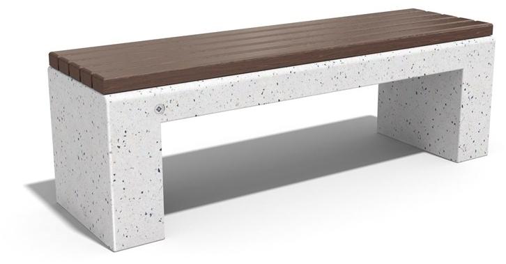 ENCHO ENCHEV - ETE Скамейка из бетона и дерева без спинки sun-id-1436545 - Вид №1