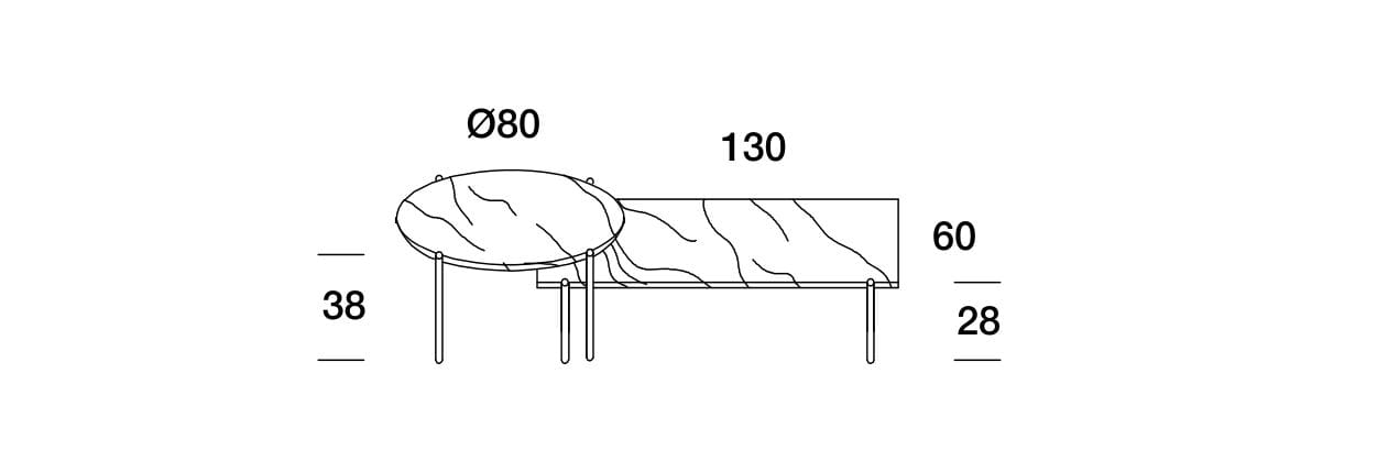 Низкий мраморный журнальный столик Former In Italia ARCH-00130704 - Вид №4