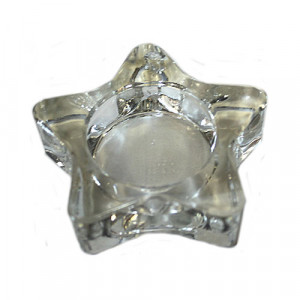 10017107 Подсвечник стекло 1 свеча Ассорти H. 3.5 см