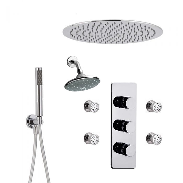 Латунный термостатический набор для душа с ручным душем Fontana Showers FS1329 ARCH-00034974 - Вид №1