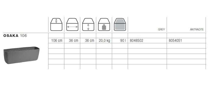 Бетонная прямоугольная низкая плантатор SWISSPEARL Softline ARCH-00014365 - Вид №1