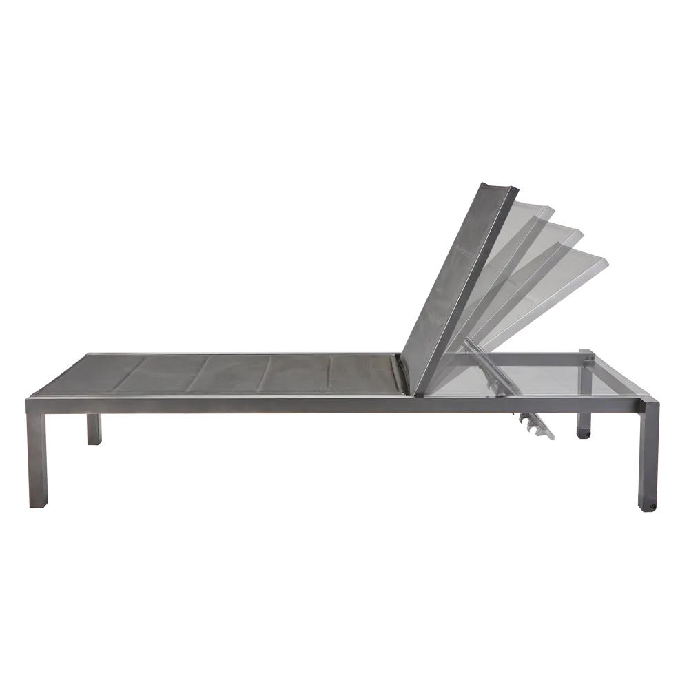 Шезлонг Naterial Aquila II 200x36x75 см алюминий/текстилен серый STLM-2204471 - Вид №8