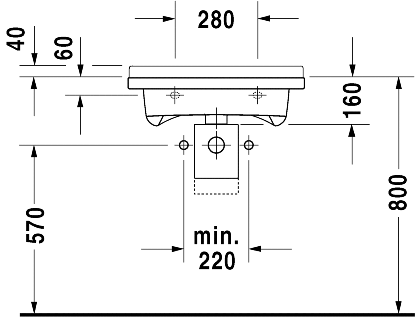 0312600000 Подвесная раковина настенная овальная Duravit Starck 3 - Вид №3