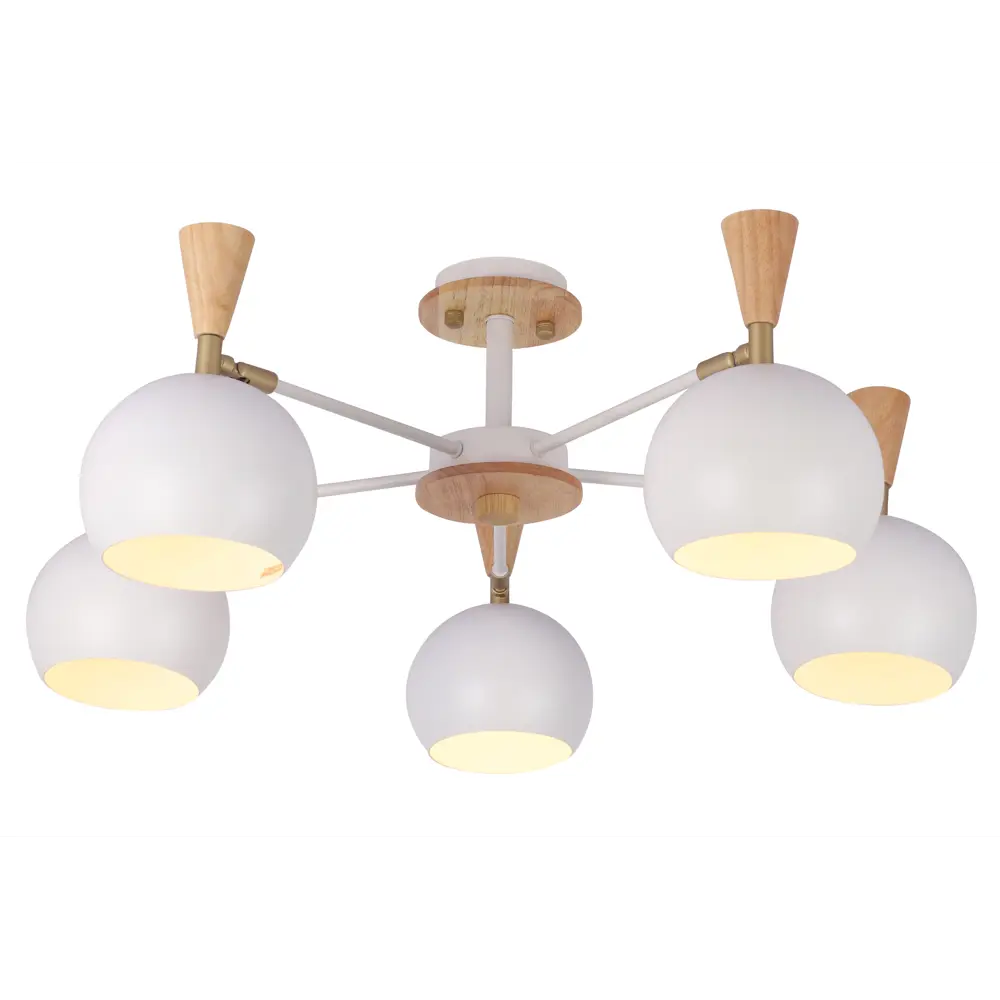 Люстра L1161-5 Morila white 5xЕ27x40 Вт цвет белый 82140685 STLM-2153504 LAMPLANDIA  - Вид №2