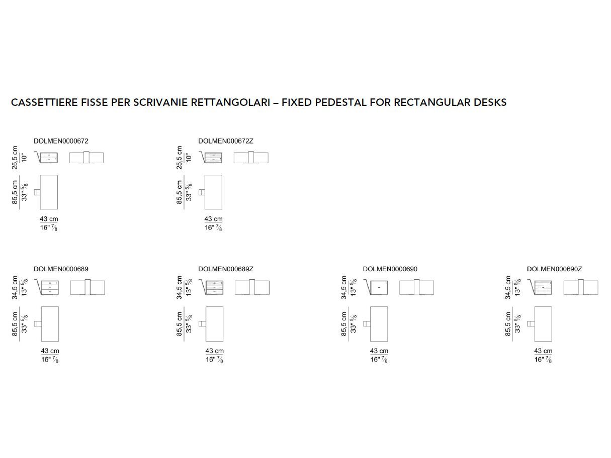 Деревянный исполнительный стол с ящиками i 4 Mariani ARCH-00071740 - Вид №4