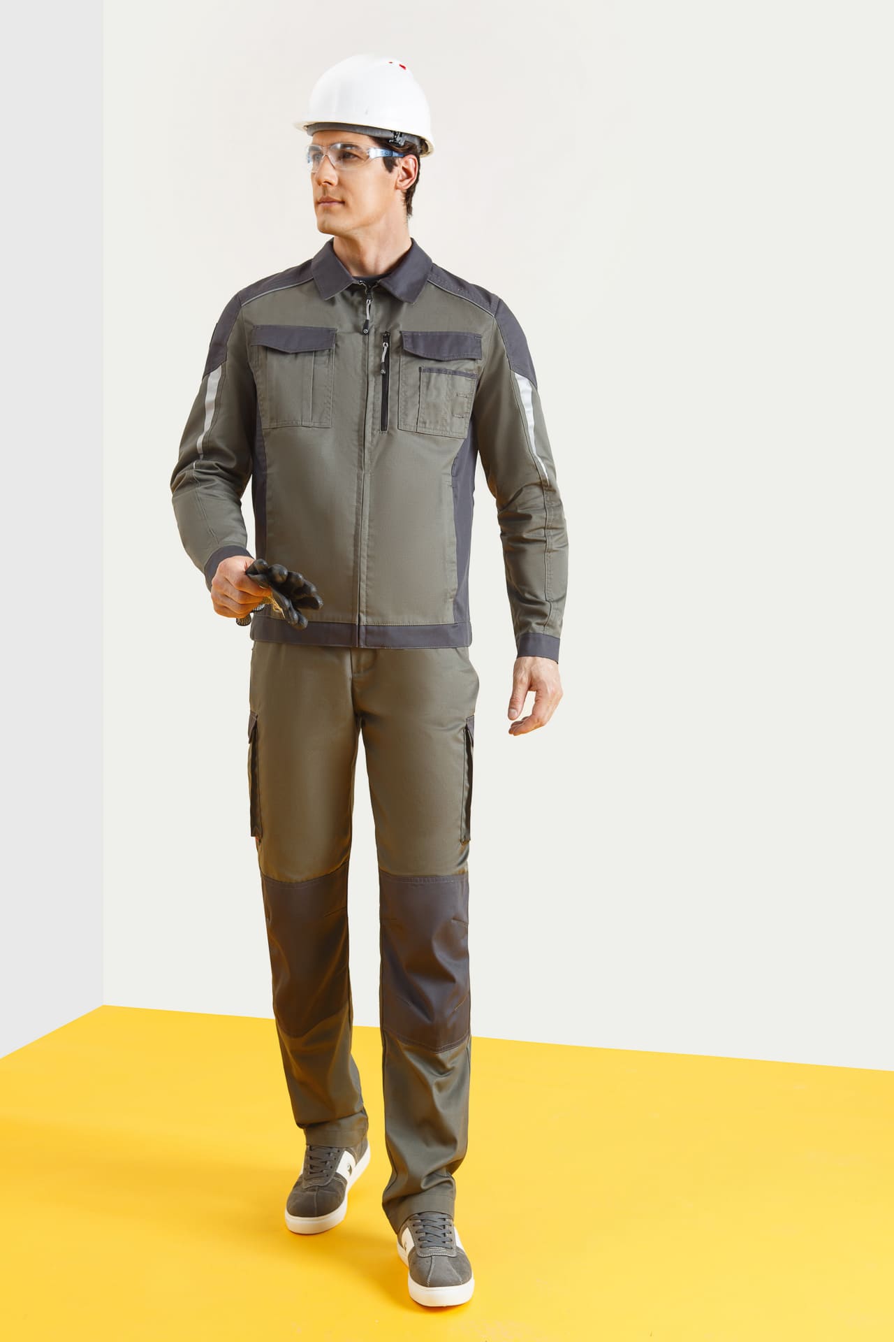 4974817 Костюм  NEW серый хаки графит STATUS  Летняя спецодежда  размер 52-54/182-188  - Вид №6