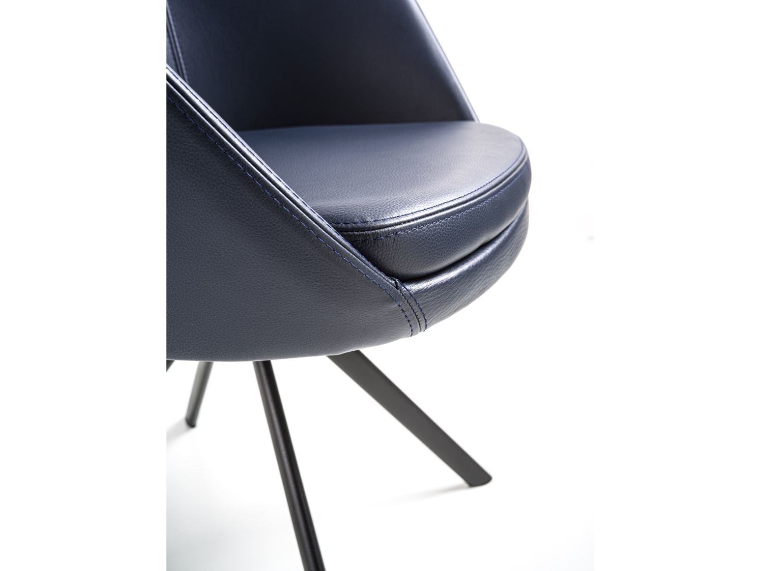 Кожаный мягкий стул с подлокотниками Riva 1920 ARM CHAIR METAL ARCH-00022450 - Вид №5