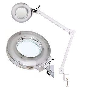 30882 Лампа-лупа 5 диоптрий на струбцине Х01а TMprofi