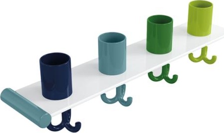 800.03.412 Набор удлинителей для держателей зубных щеток с крючком, 4 места HEWI Kids