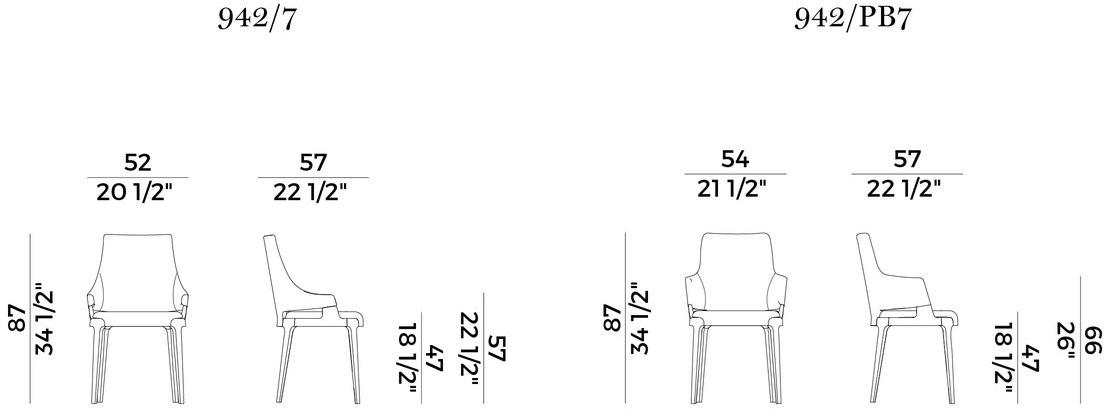 Potocco Кожаное кресло с подлокотниками Velis 942 7 / 942 pb7 - Вид №3
