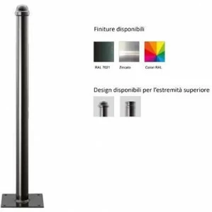 Lazzari Столбик с цилиндрической стальной стойкой Marte Ar479