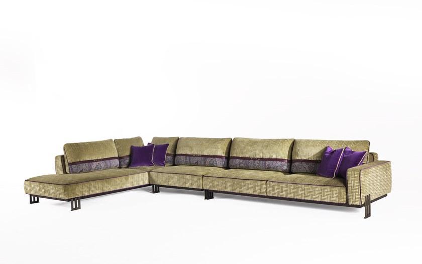 ETRO Home Interiors Угловой диван в бархате Klee E.kle.213.i - Вид №1