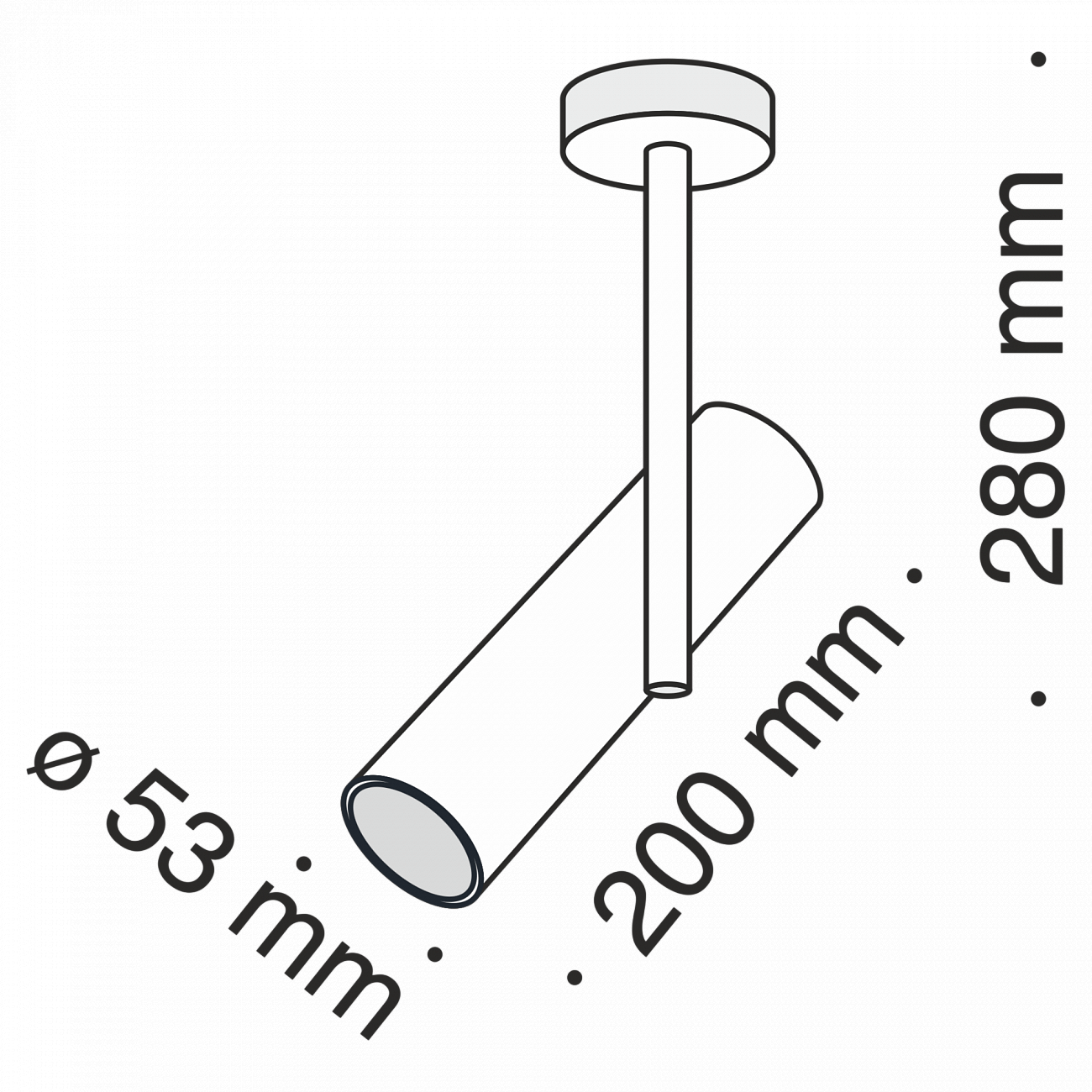 Спот потолочный галогеновый 28 см черный Elti C020CL-01B TECHNICAL CEILING & WALL 00-3956943 Черный  - Вид №4