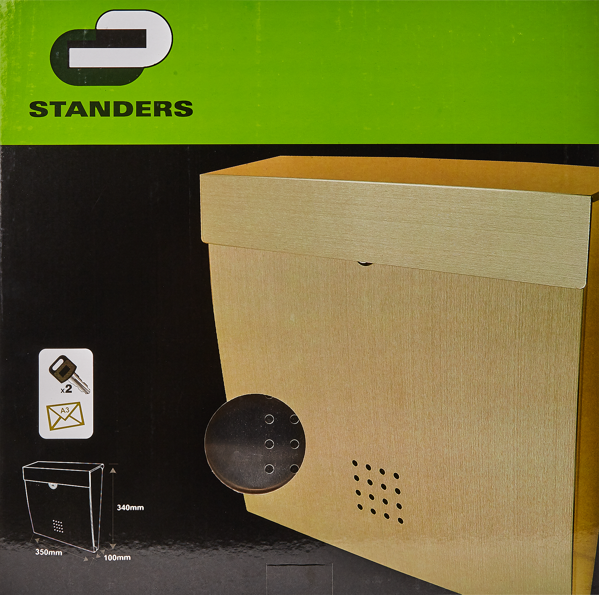 Почтовый ящик STANDERS для улицы из нержавеющей стали 35×34×10 см 82034115 STLM-0017976 - Вид №5