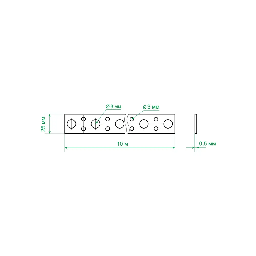 Перфорированная лента прямая 25х05 10 м цвет серый Santreyd STLM-2112537 - Вид №4