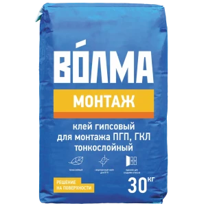 Клей гипсовый монтажный Волма Монтаж 30 кг