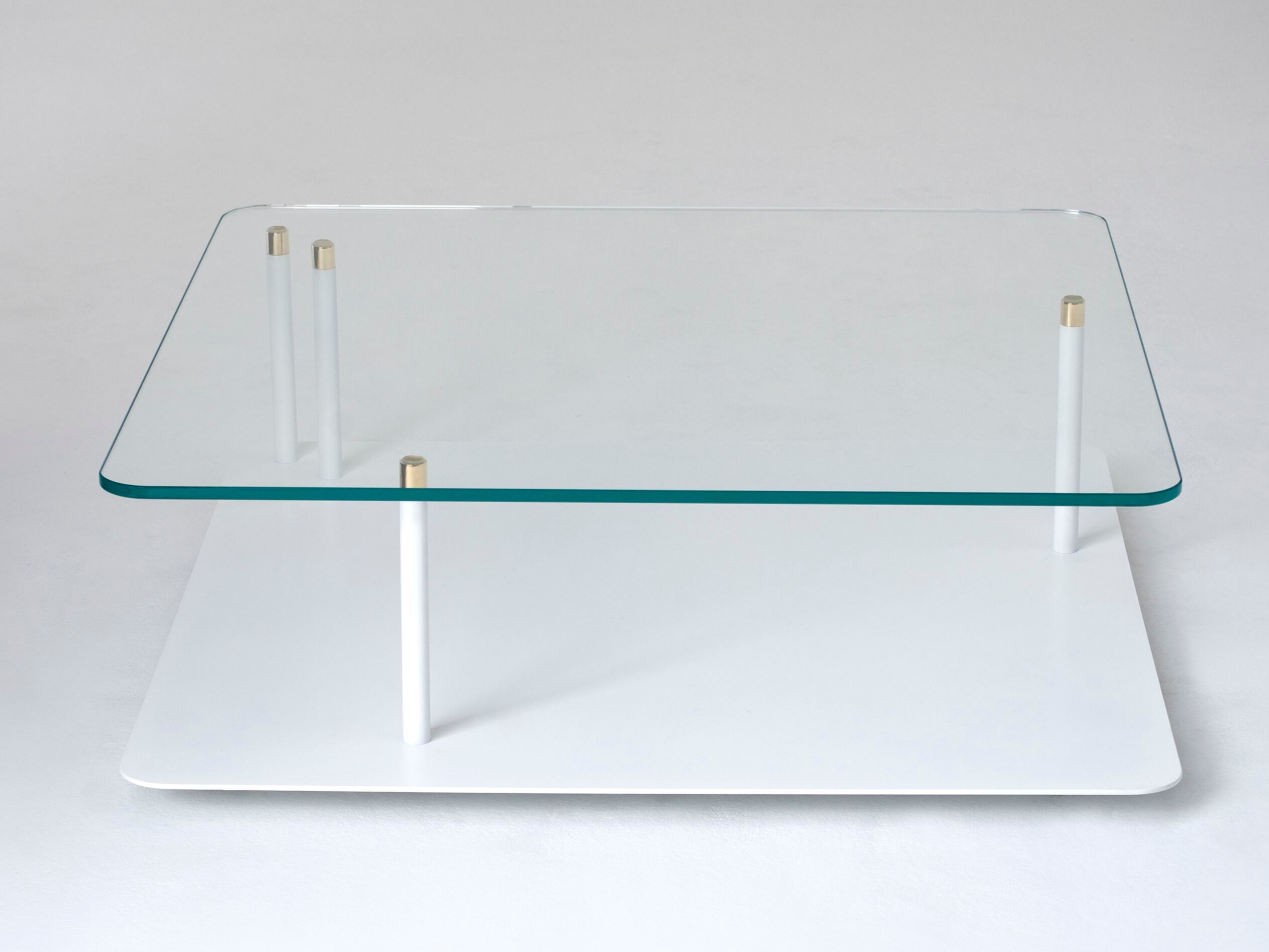 Квадратный стол из стали и стекла Phase Design Points of Interest ARCH-00053205