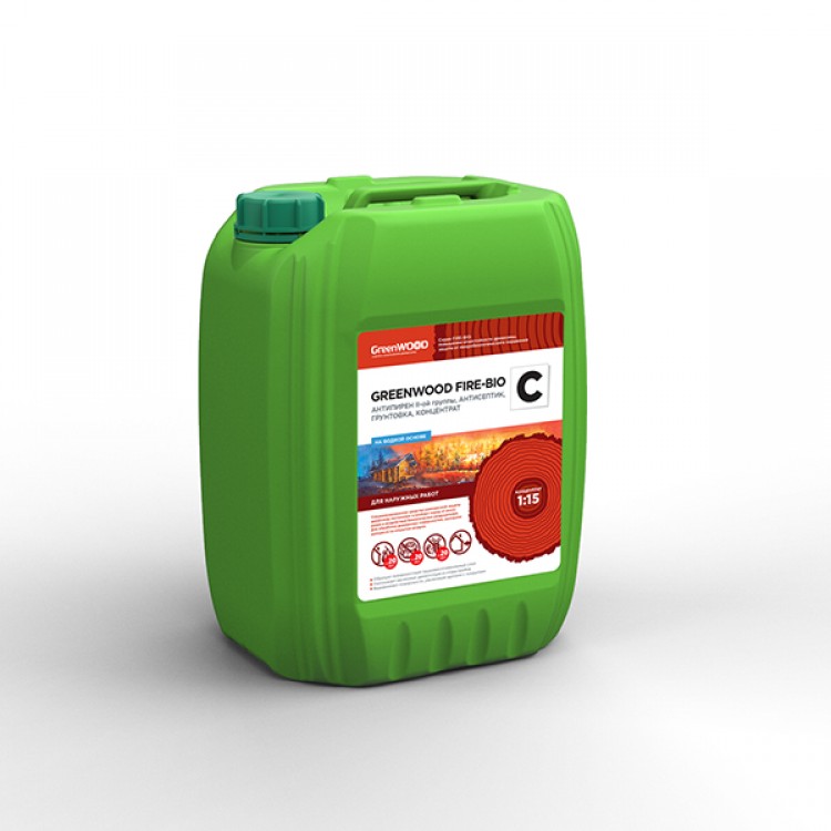 GWF-CK/20 GreenLAB GREENWOOD FIRE-BIO С Концентрат 1:15, 20 л, АНТИПИРЕН I-ой группы, АНТИСЕПТИК, ГРУНТОВКА 