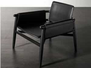 Meridiani Кожаное кресло с подлокотниками Teresa