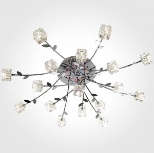 Потолочная люстра Eurosvet Florance 80108/17 хром/синий+красный+фиолетовый EUROSVET ДИЗАЙНЕРСКИЕ, FLORANCE 184082 Хром