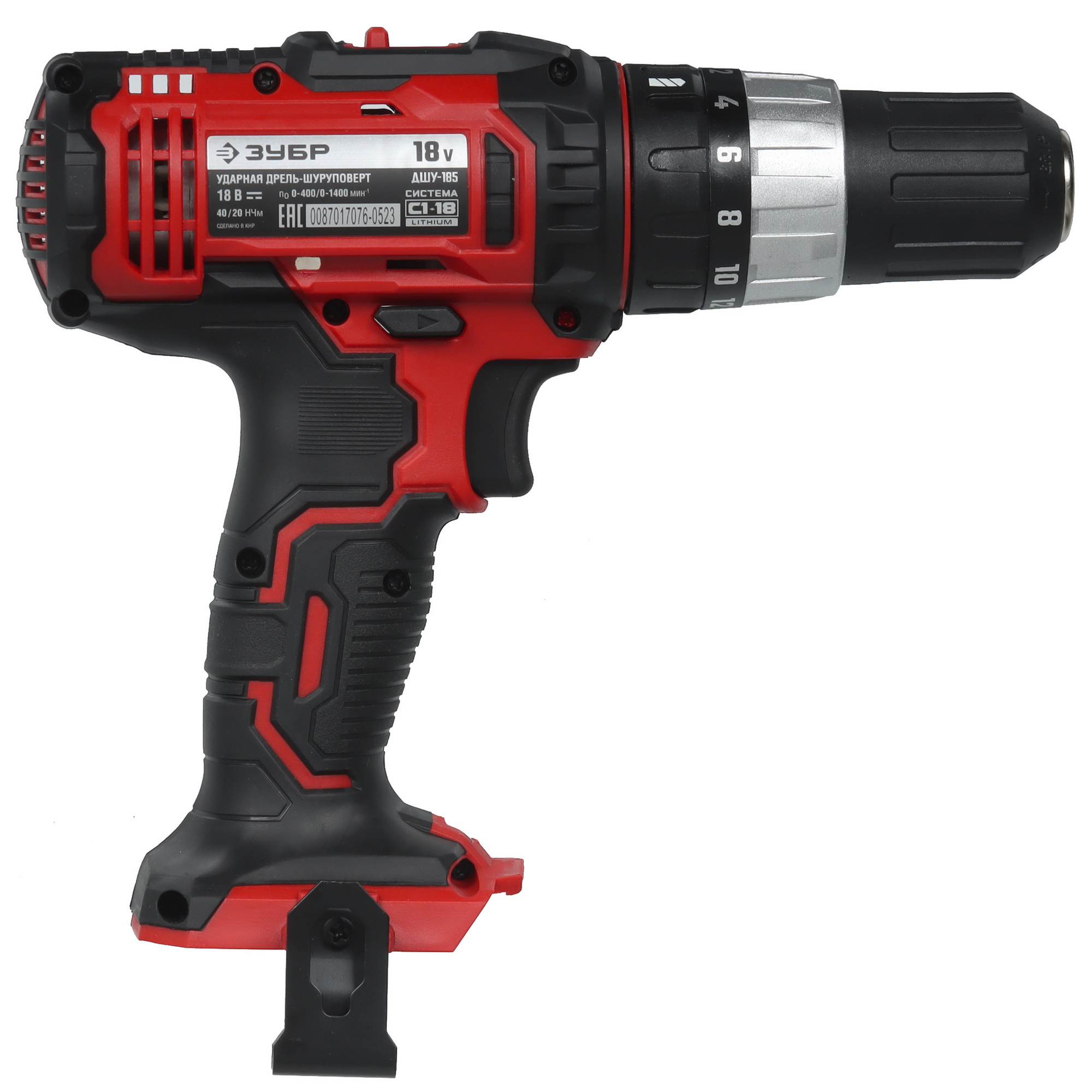 Дрель-шуруповерт Зубр ДШУ-185 С1-18 18V  , Без ЗУ, Без АКБ 5451687 STDN-0061769 - Вид №1