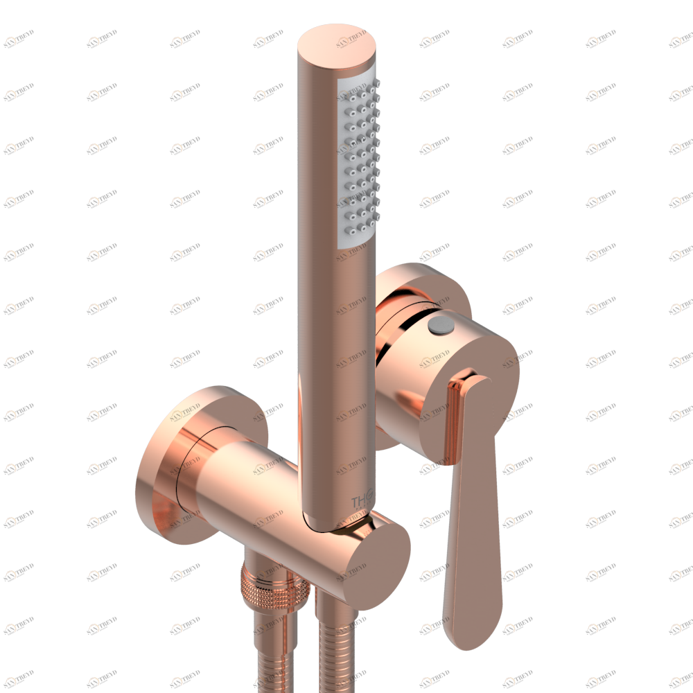 G7E-6561B Trim only for wall mixer with complete handshower on hook Thg-paris Dean Розовое золото G7E 6561B CAT.F