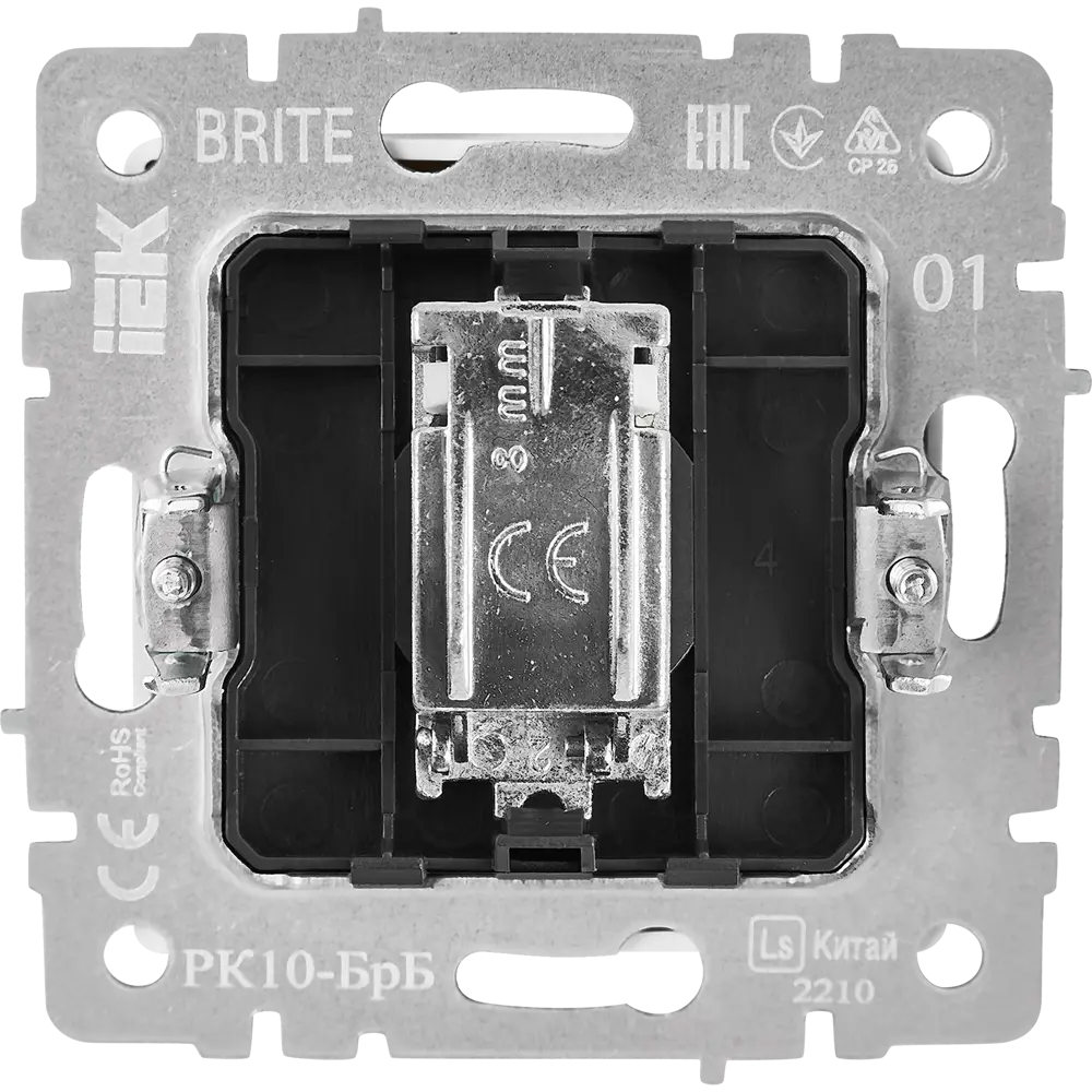 Телевизионная розетка IEK Brite для скрытого монтажа в бежевом цвете 87761518 STLM-1393966 - Вид №2