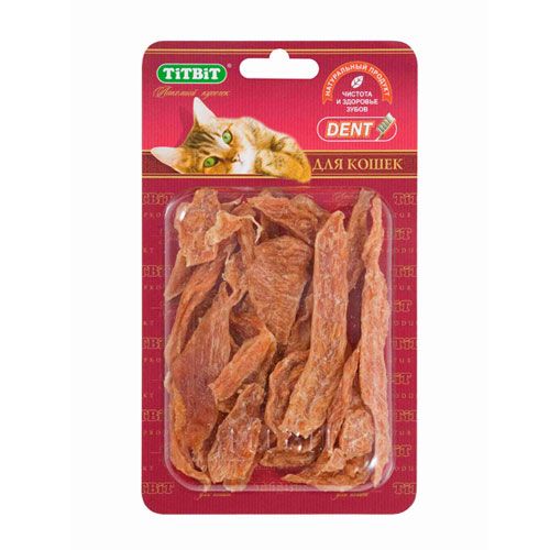 Т0038279 Лакомство для кошек Филе куриное, соломка Б2-S TITBIT 