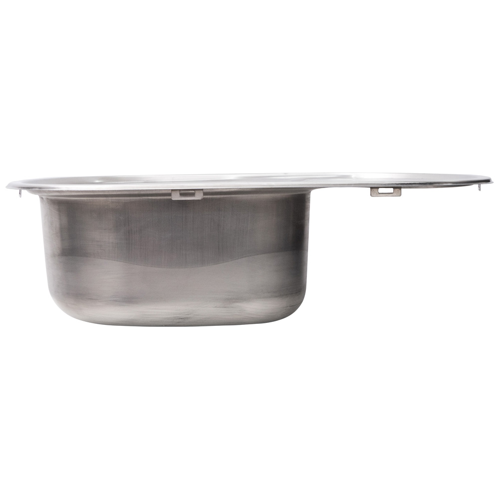 Мойка 6049 U MELANA 0,8/180 ИУ врезная овальная без сифона (215 ti *10) 215 ti (*10) - Вид №5