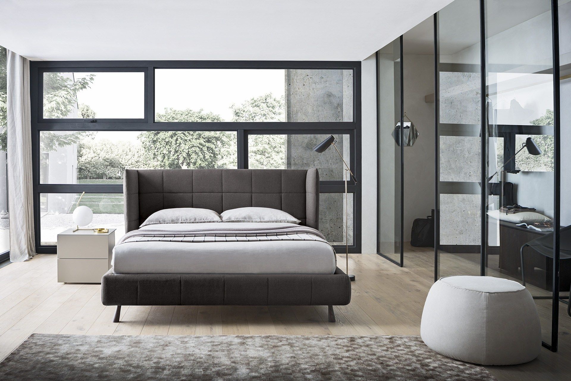 Двуспальная кровать для хранения ткани с мягким изголовьем Felis Bedstories ARCH-00113274 - Вид №2