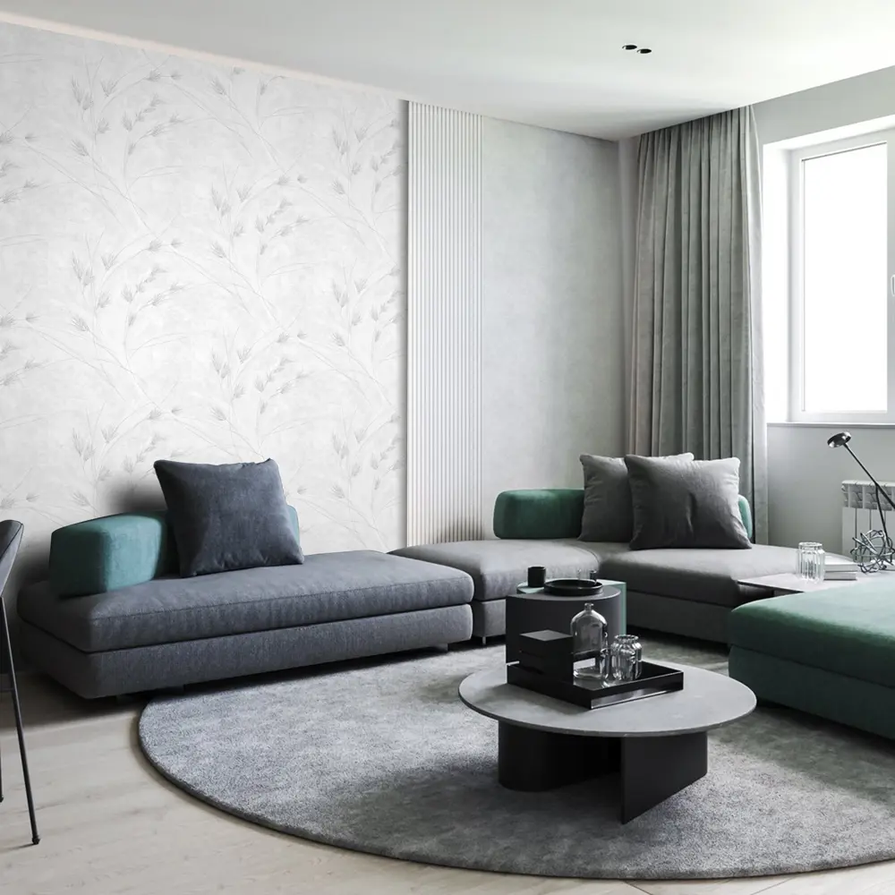 Erismann Veter: Серые флизелиновые обои для элегантного интерьера 89337533 STLM-0837617 - Вид №4