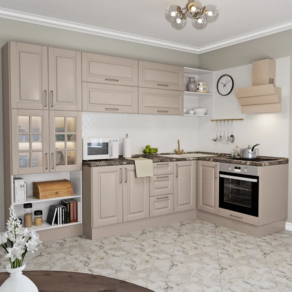 Дверь для шкафа Delinia «Леда бежевая» 60x130 см, МДФ, цвет бежевый STLM-2192010 - Вид №3