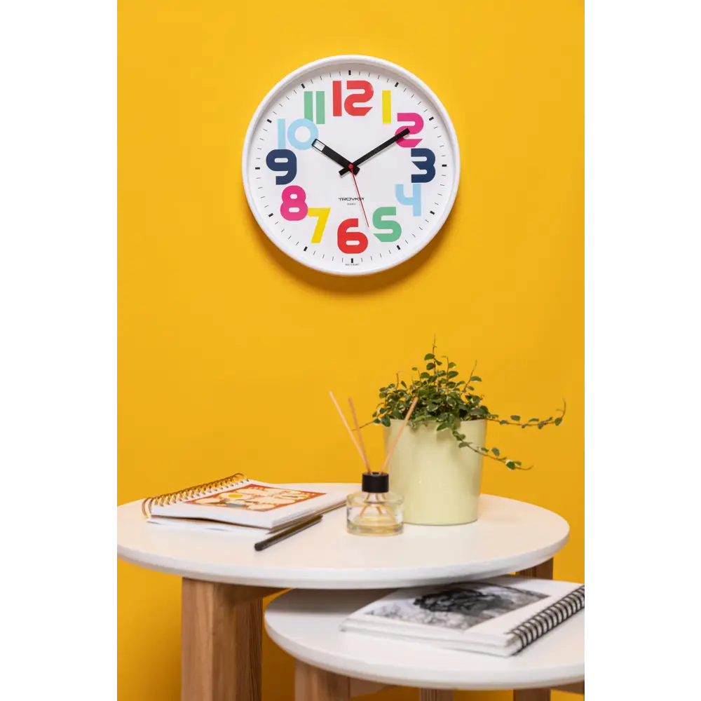 Часы настенные "Цифры" разноцветные диаметр 30 см TROYKATIME ДИЗАЙНЕРСКИЙ STLM-2132502 - Вид №7