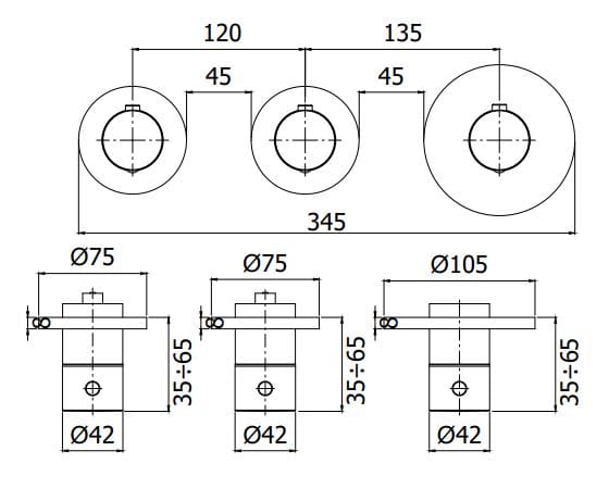 Термостатический смеситель для душа RUBINETTERIA PAFFONI Modular Box ARCH-00075297 - Вид №5