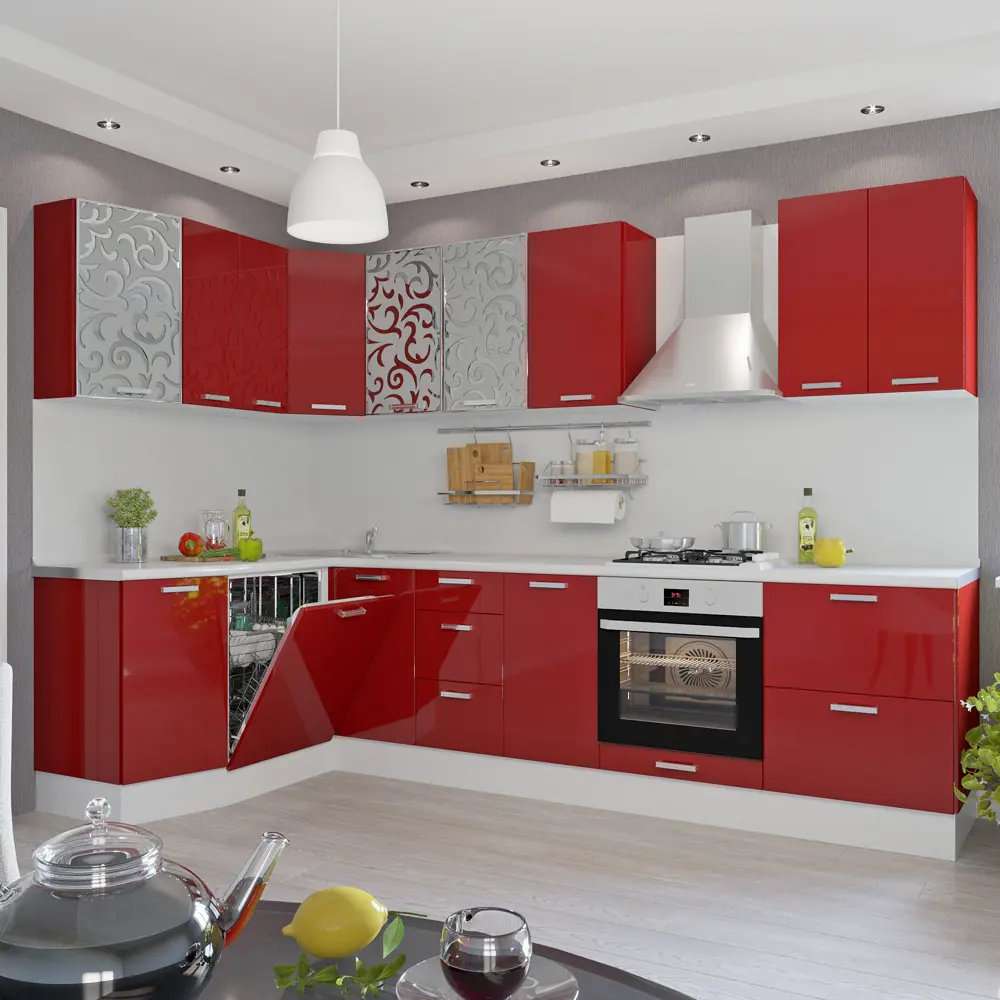 Двери для шкафа Delinia «Пунш» 80x15 см, ЛДСП, цвет красный, 3 шт STLM-2094424 - Вид №2