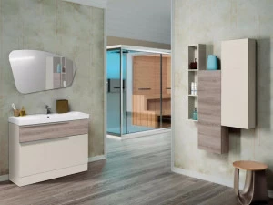 Mobiltesino Отдельная лакированная тумба под умывальник с зеркалом Fly