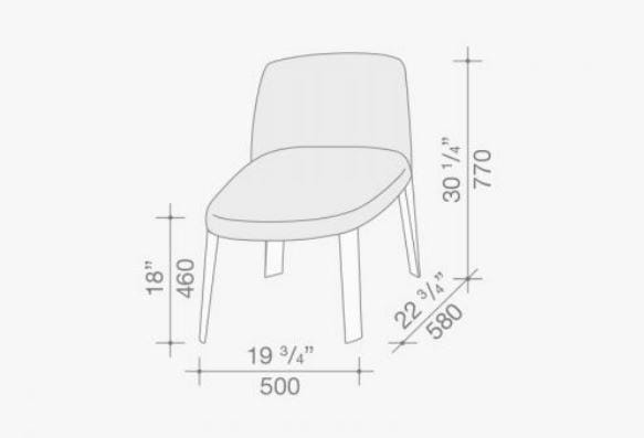 Мягкий стул из ткани Lema BABI ARCH-00108662 - Вид №3