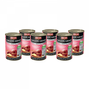 ПР0049488*6 Корм для собак GranCarno Sensitiv с чувствит. пищеварением, говядина, картофель 400г (упаковка - 6 шт) Animonda