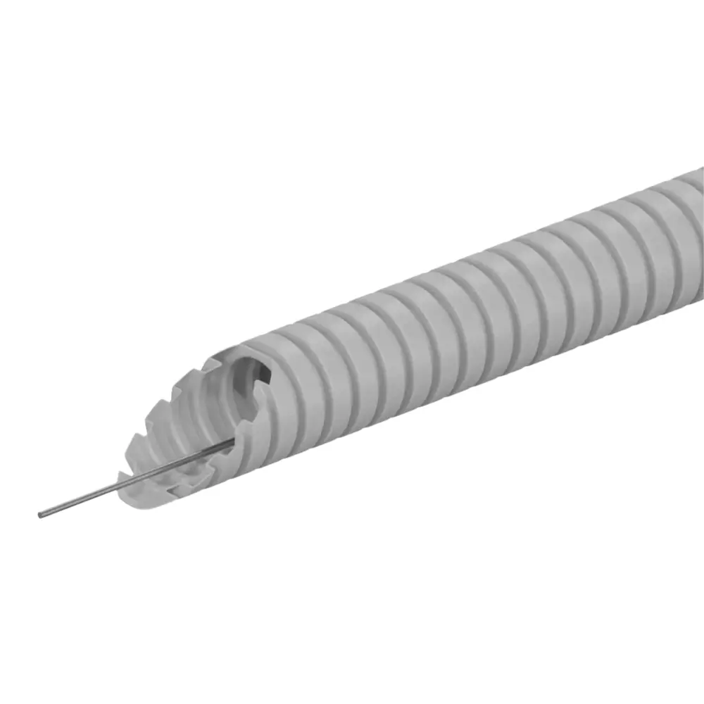 Труба гофрированная Mirkl ПВХ с зондом D25 мм 25 м цвет серый РОСТЕРМ STLM-2050674 - Вид №1
