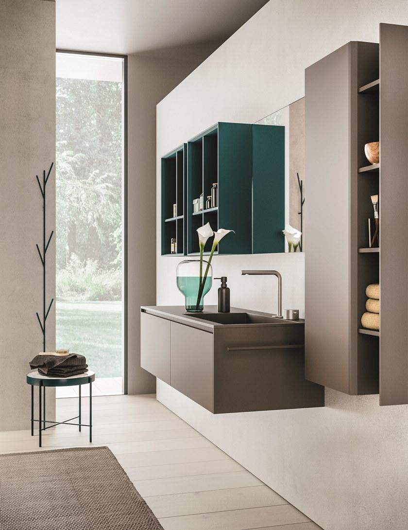 NOVELLO Подвесной туалетный столик с ящиками, лакированный Calix xl sun-id-1381890 - Вид №1