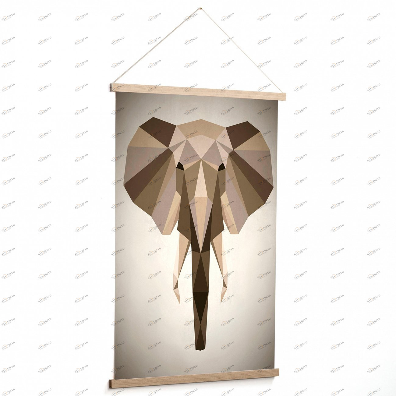 Картина на холсте 90х60 см Nomand Elephant от La Forma LA FORMA NOMAND 343088 Бежевый;коричневый 