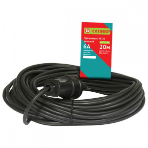 Удлинитель силовой Калибр УС-20 черный 8120118